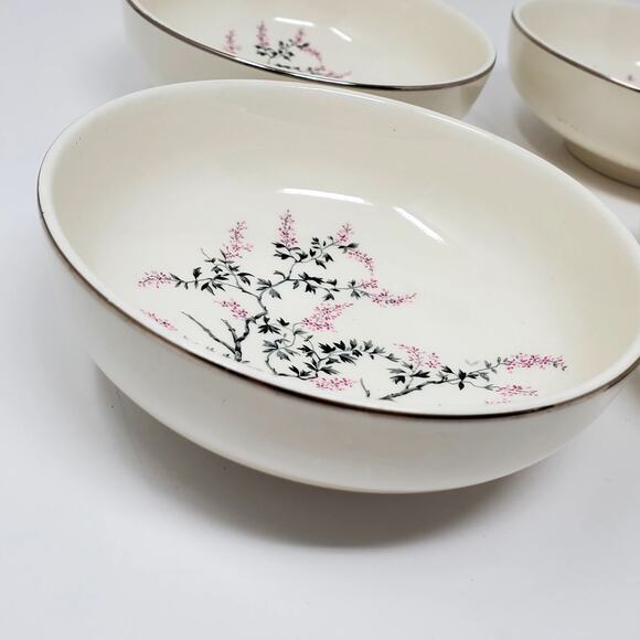 Rhythm By Homer Laughlin Wisteria 5.5" Small Bowls RY-307 Set Of 4 Great Condit - Picture 4 of 5
